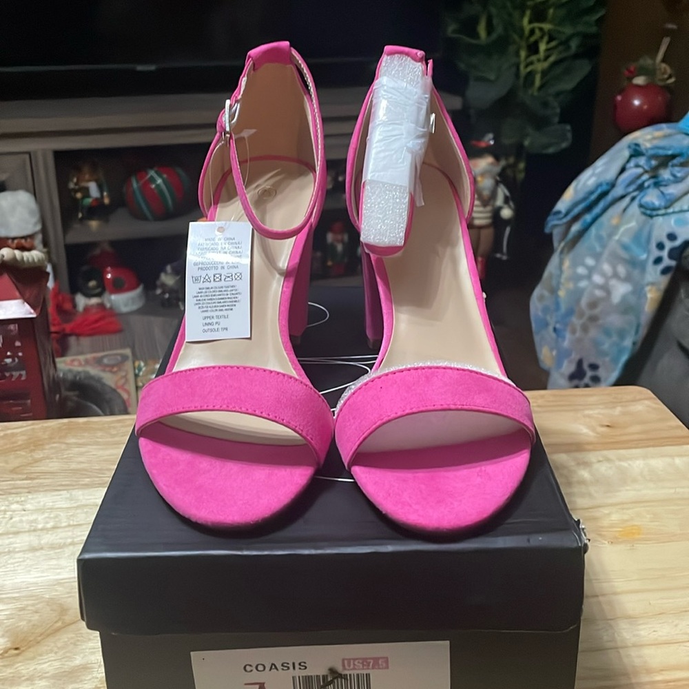 Pink Chunky Heel Shoe